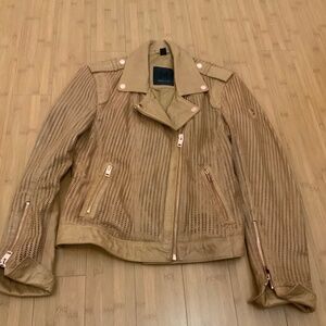 Mauritius Leather Jacket with Rose Gold Hardware